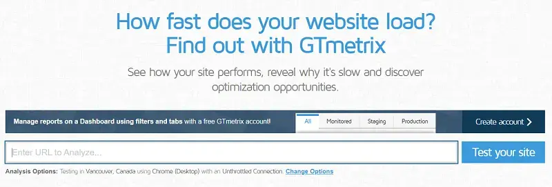 cara mengecek kecepatan website
