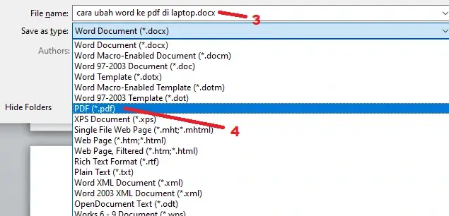 Cara Ubah Word Ke PDF Di Laptop 