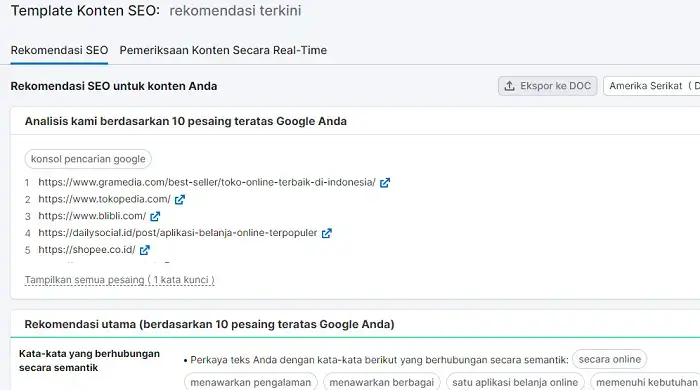template content brief