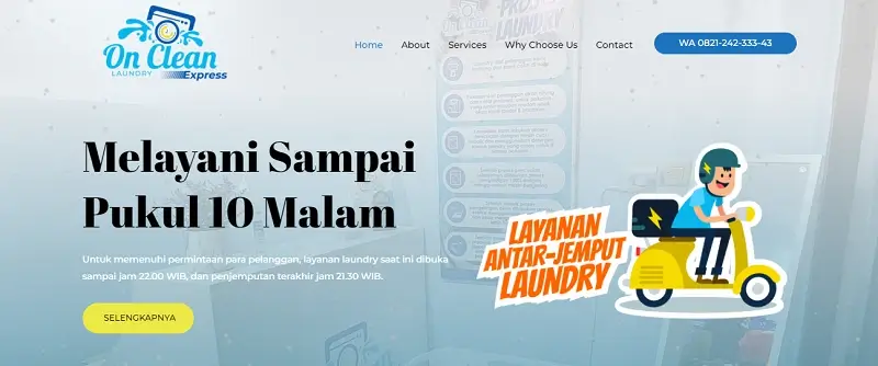contoh website laundry